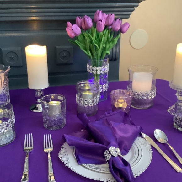 One Dublin Collection Crystal Hurricane Votive /Pillar Candle Holder - Picture 3 of 3